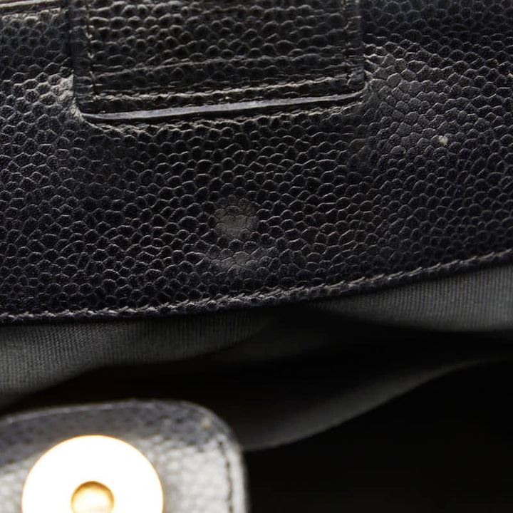 Top Quality Chanel Cocomark Mattress PT Tortoise Chain Handbag Black Gold Caviar S  CHANEL