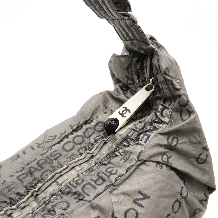 Top Quality Chanel Unlimited Shoulder Bag Sliding Nylon Silver Black Black Silver A46532