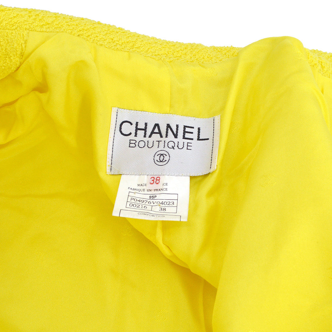Top Quality Chanel Spring 1995 Zip Up Jacket Yellow #38