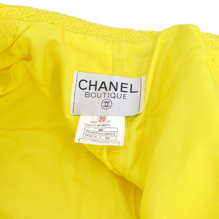Top Quality Chanel Spring 1995 Zip Up Jacket Yellow #38