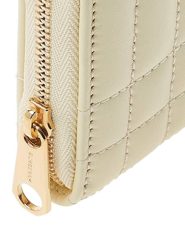 Burberry Quilted Leather Lola Zipper Card Wallet Yellow