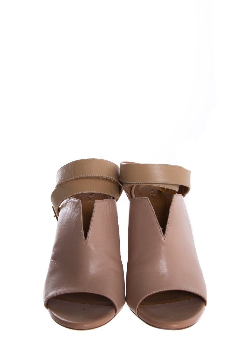 Chloé Light Mauve Leather Sandals SZ 36