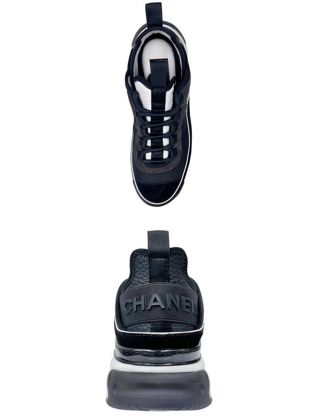 Fabric Suede Calfskin Low-Top Sneakers Dark Grey Chanel