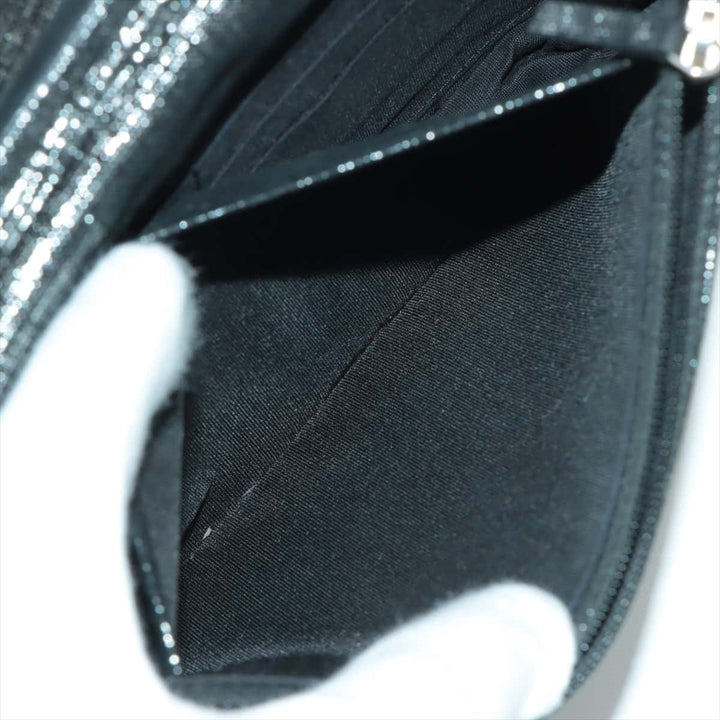 Top Quality Chanel Matrasse  Canvas Chain Wallet Black Silver Gold  19th
