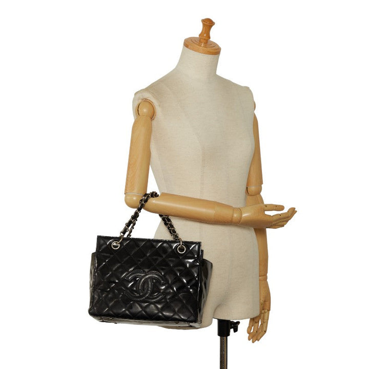 Top Quality Chanel Matrases Cocomark Chain houlder Bag Black Silver Emmeline  Chanel