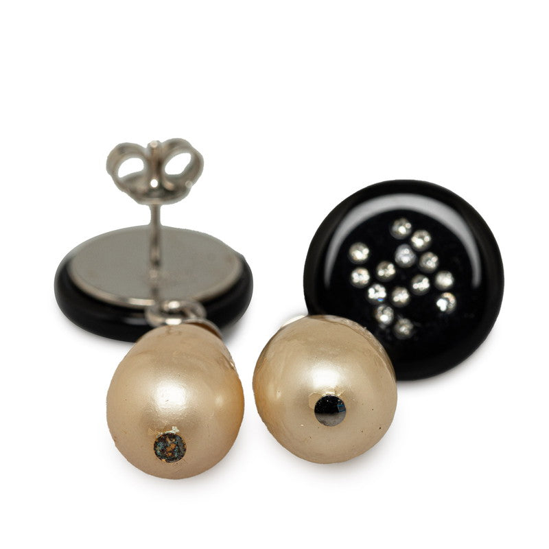 Top Quality Chanel Coco Rhinestone Pearl Swingpiece Black Metal  Chanel