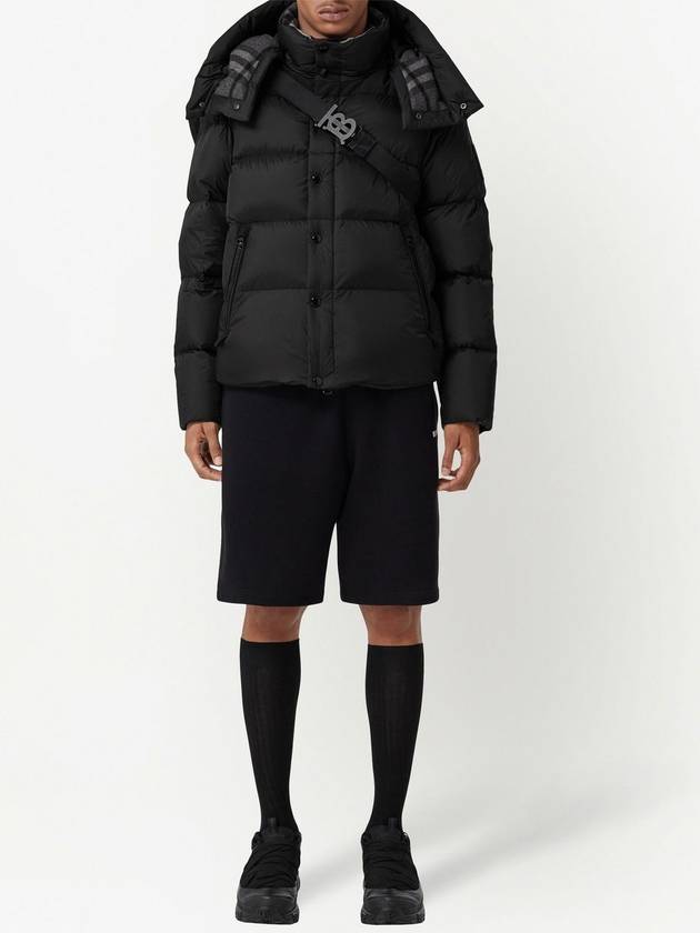 Burberry Detachable Sleeve Hoodie Padded Black