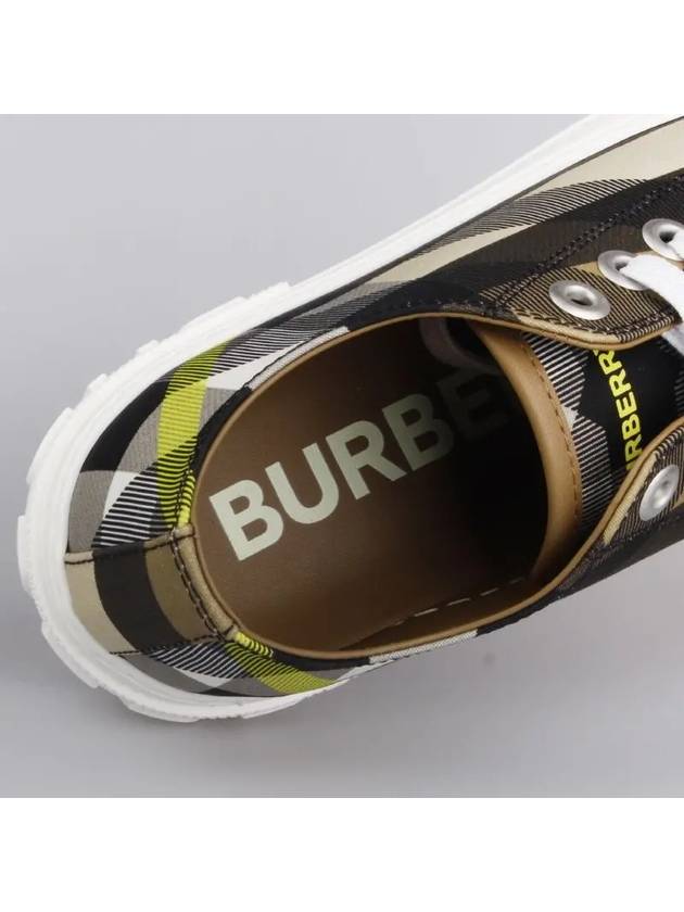 Top Quality Burberry ExaGGerated Check Cotton Low Top Sneakers