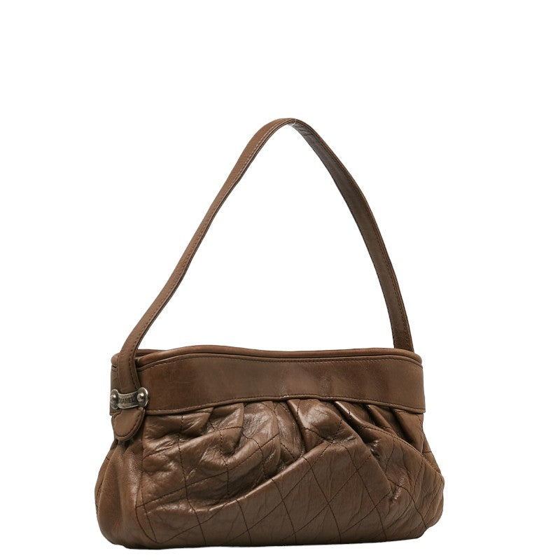 Top Quality Chanel Matrasse Logo Silver Gold  One-Shoulder Bag Brown   CHANEL
