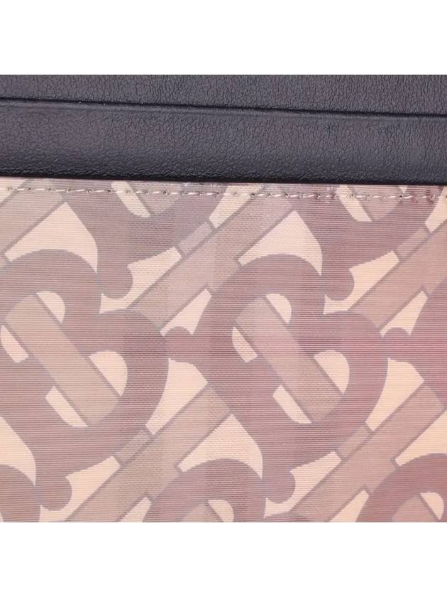 Burberry TB Logo Pattern Two-Stage Card Wallet Beige