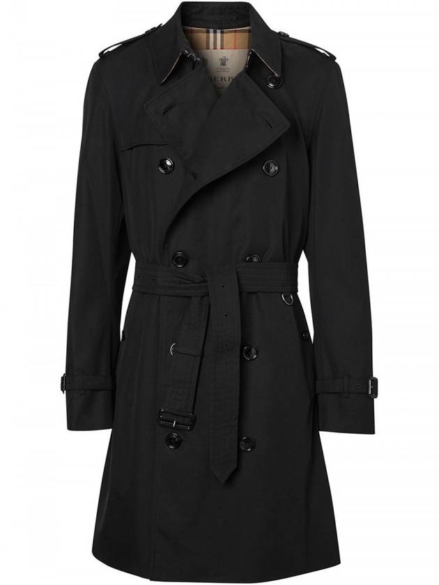 Burberry Men's Felsi Heritage Mid Trench Coat Black