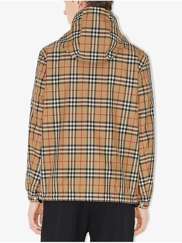 Burberry Reversible Vintage Check Hooded Jacket Archive Beige