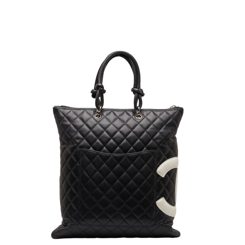 Top Quality Chanel Matras Combo Line Coca-Cola Handbag Tote Bag Black White Leather  CHANEL