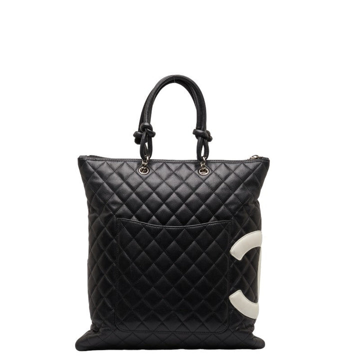 Top Quality Chanel Matras Combo Line Coca-Cola Handbag Tote Bag Black White Leather  CHANEL