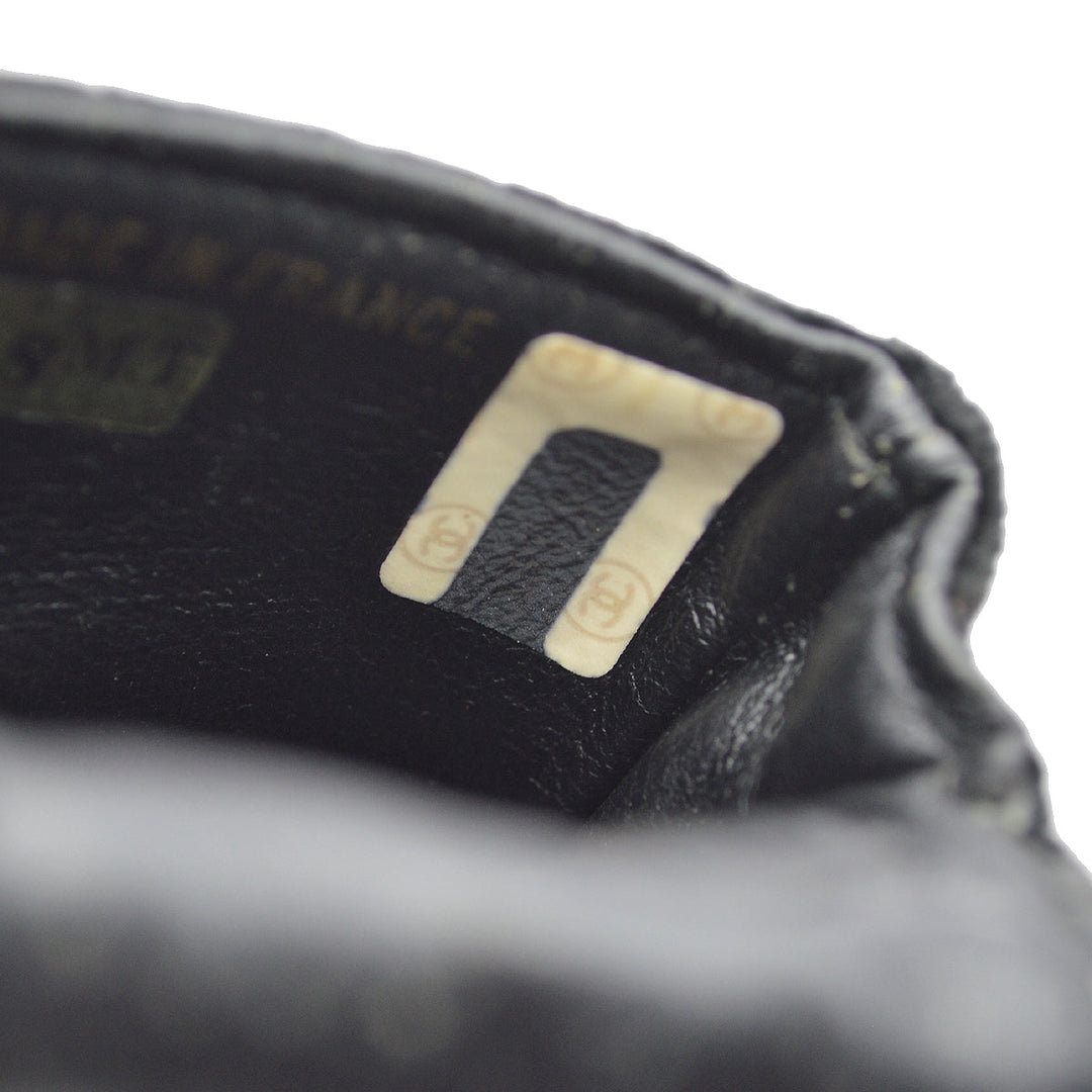 Top Quality Chanel Black Velvet Classic Flap Micro Chain Pochette Pouch