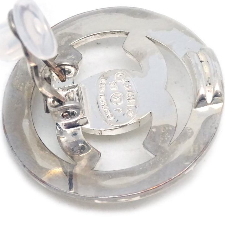 Top Quality Chanel Turnlock Earrings Clip-On Silver 97P