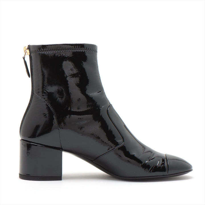 Top Quality Chanel Coco 22C Patent Leather Shoes 37  Black G38472 sux