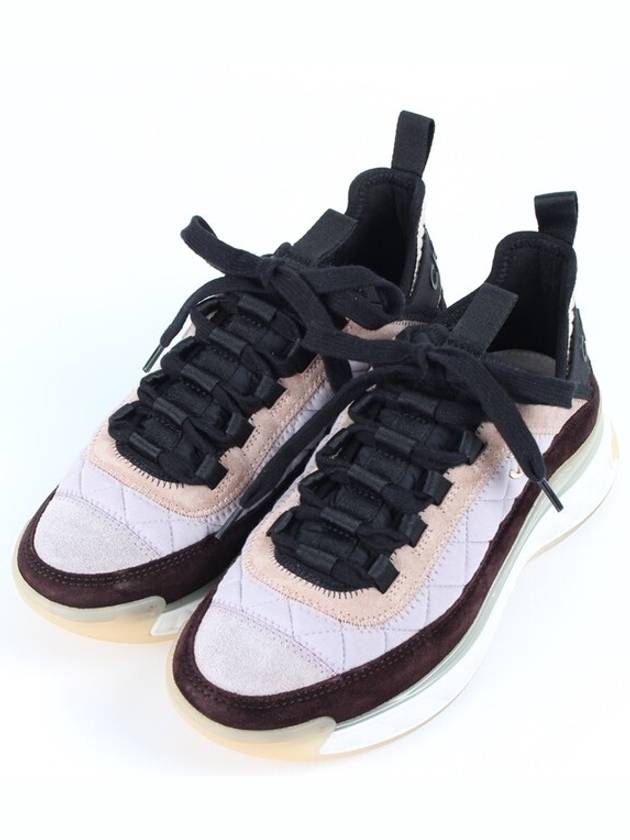Mixed fiber CC logo sneakers 36 230 Chanel