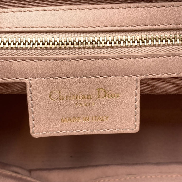 CHRISTIAN Top quality Dior Pink Cannage Canvas Panarea Tote Bag