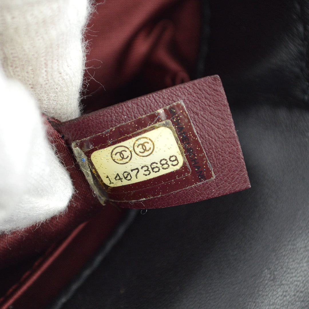 Top Quality Chanel * Black Patent Leather Icon Single Flap Shoulder Bag