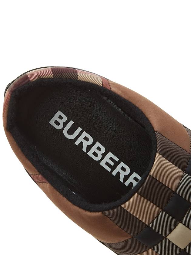 Burberry House Check Flat Slippers Brown