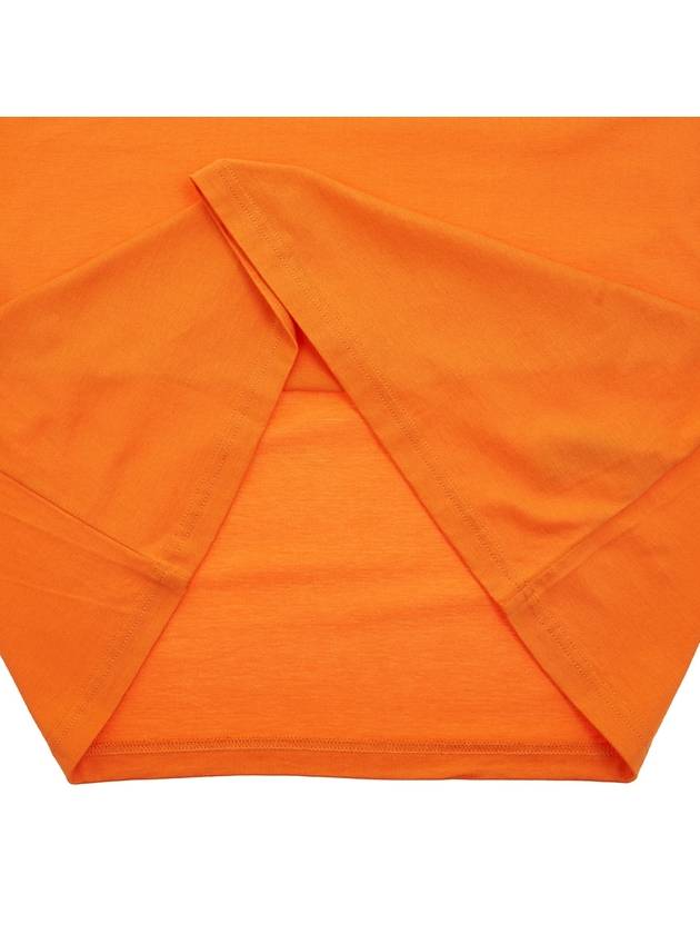 Burberry Logo Applique Short Sleeve T-Shirt Orange