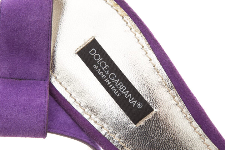Dolce & Gabbana Purple Suede High Heel Sandal SZ 39