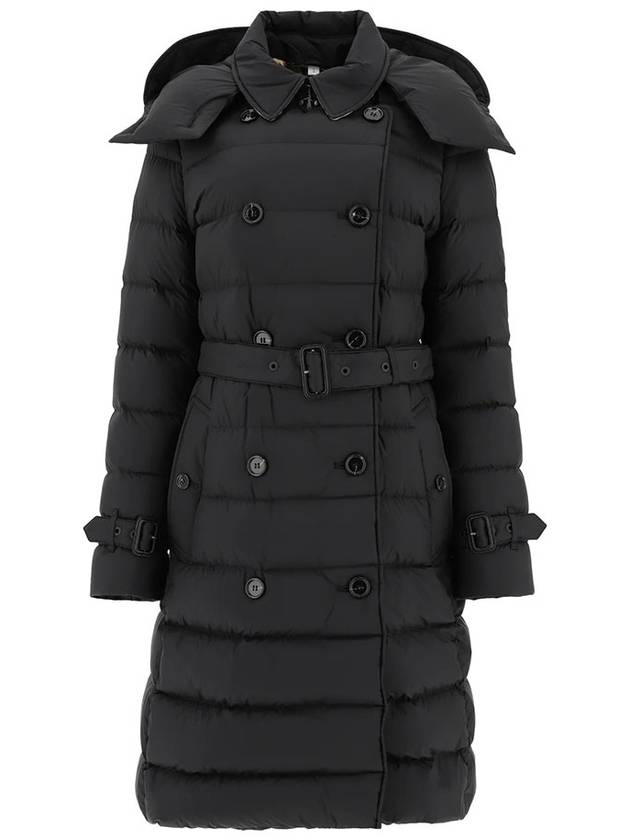 Burberry WoMen's Double Breasted Hooded Padded Black
