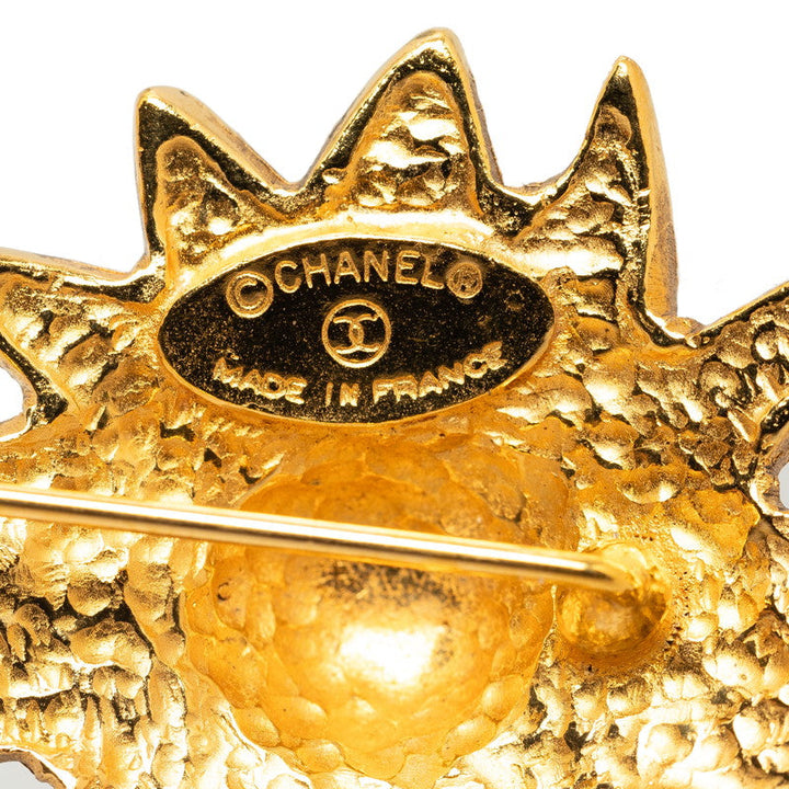 Top Quality Chanel Vintage Cocomark Lion Motif Brochure Gold Makeup Lady Chanel