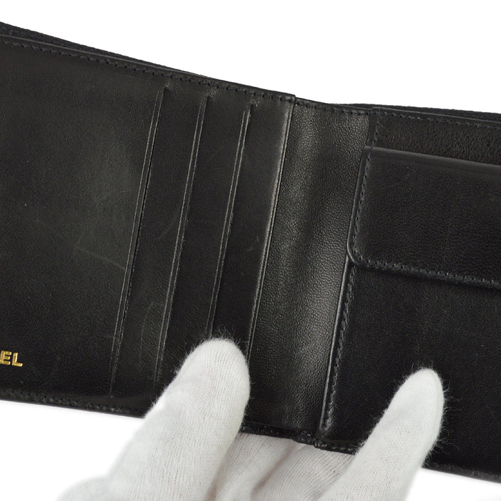 Top Quality Chanel 2000-2002 Black Caviar Bifold Wallet Purse