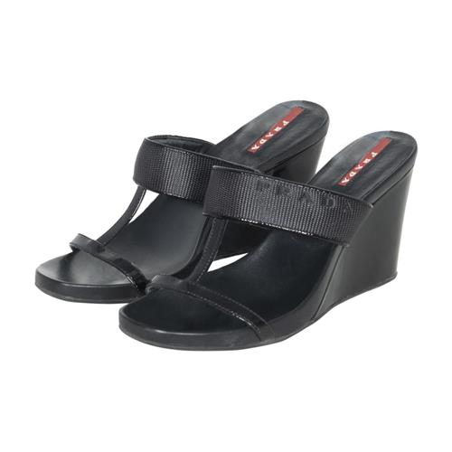 Prada Sport Patent Leather Wedges