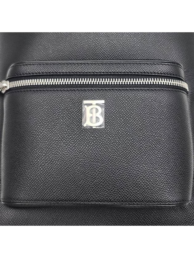 Burberry Logo Grained Leather Cross Bag Black