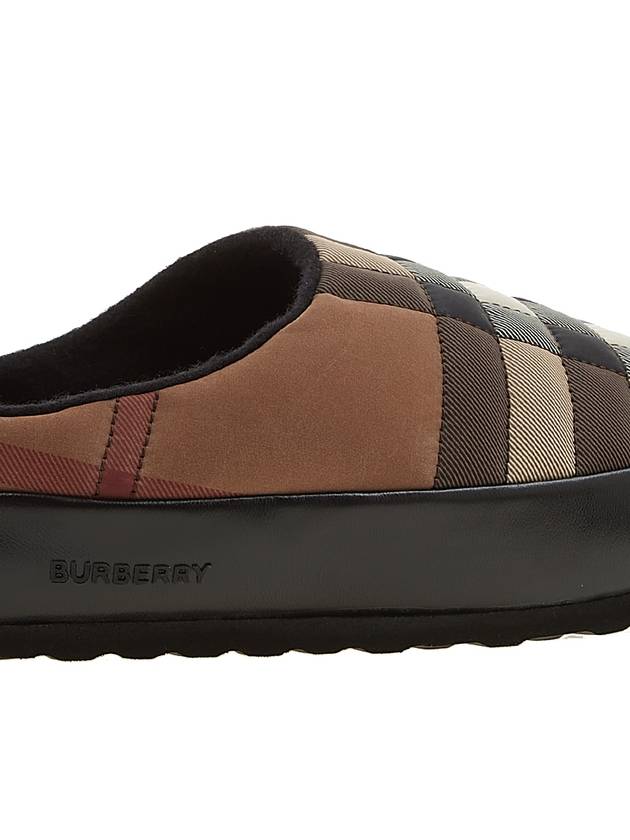 Burberry House Check Flat Slippers Brown