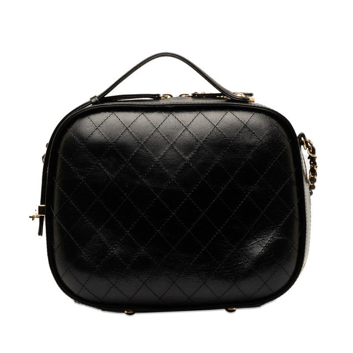 Top Quality Chanel Bicolore Chain Handbag Black G Leather  Chanel
