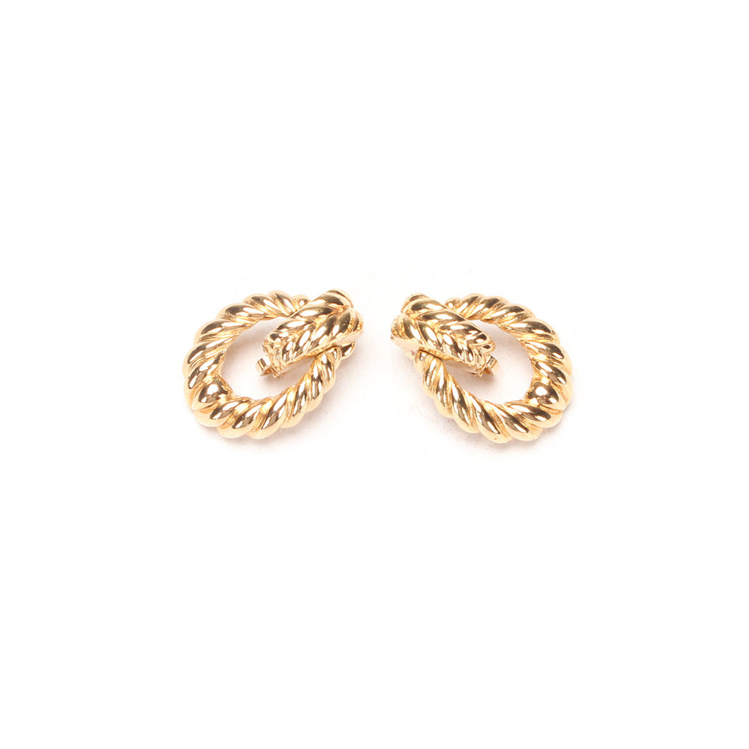 Top quality Dior Twisted Puff Door Knocker Earrings