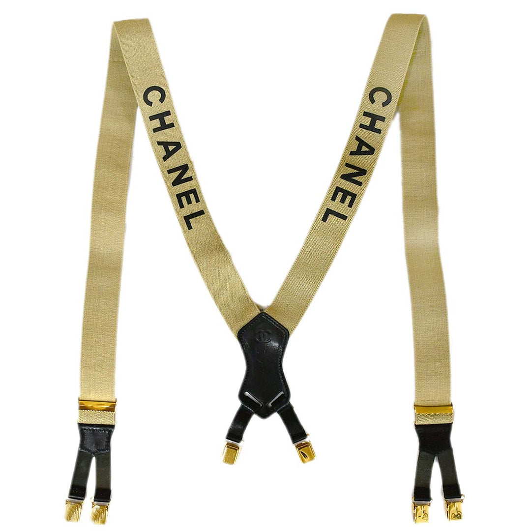 Top Quality Chanel Suspenders Beige Small New
