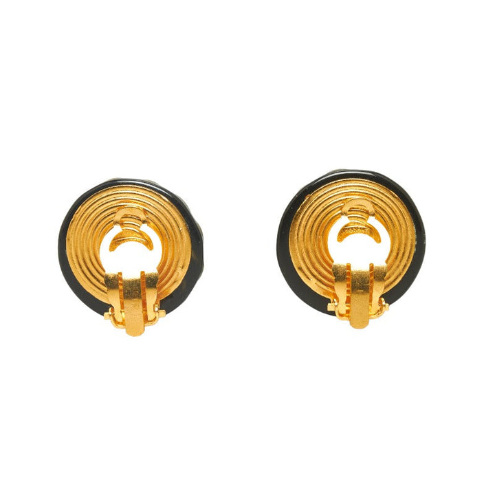Top Quality Chanel Cocomark Chain Round Earring Gold  Ladies Chanel