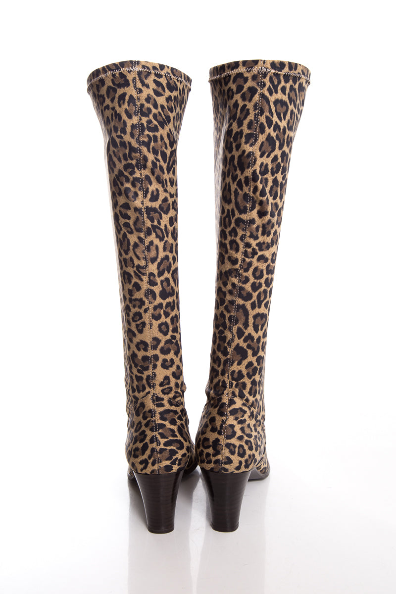 Vaneli Leopard Print Boots SZ 10