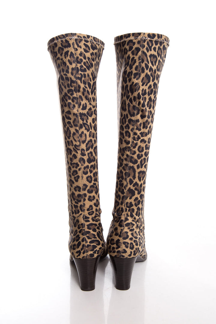 Vaneli Leopard Print Boots SZ 10