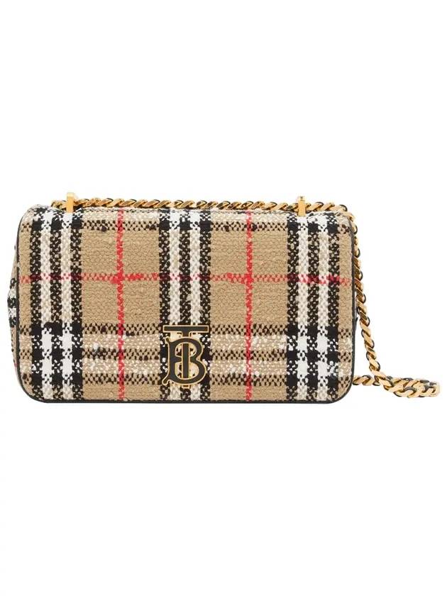 Burberry Boucle Lola Vintage Check Small Cross Bag Beige