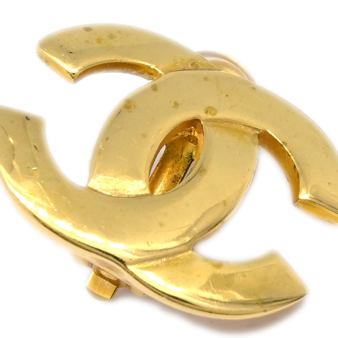 Top Quality Chanel CC Earrings Clip-On Gold 02P
