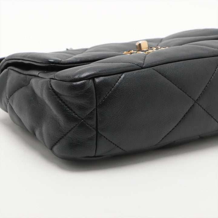 Top Quality Chanel 19  Chain Shoulder Bag Black Gold  AS1160