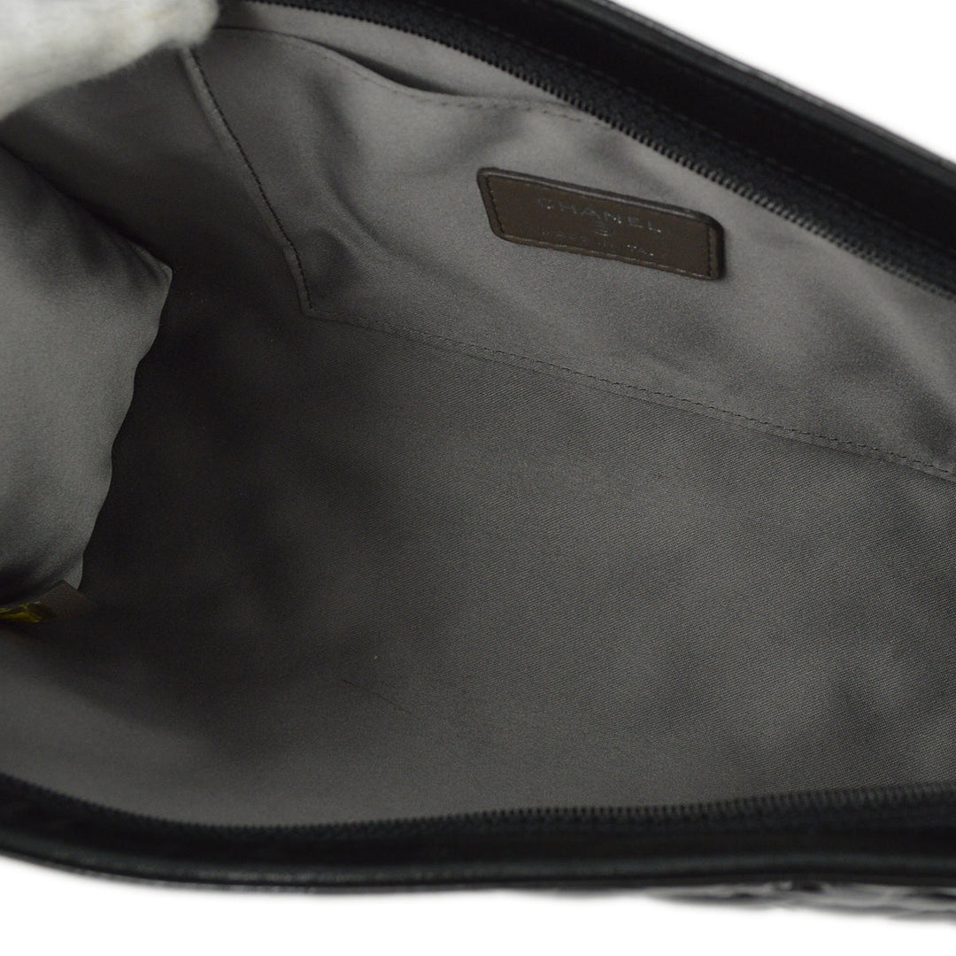 Top Quality Chanel * 2009-2010 Black Patent Leather Icon Handbag