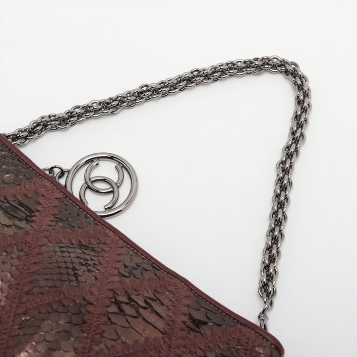 Top Quality Chanel Coco Leather  Pearson Chain Shoulder Bag Multicolor Silver  11th