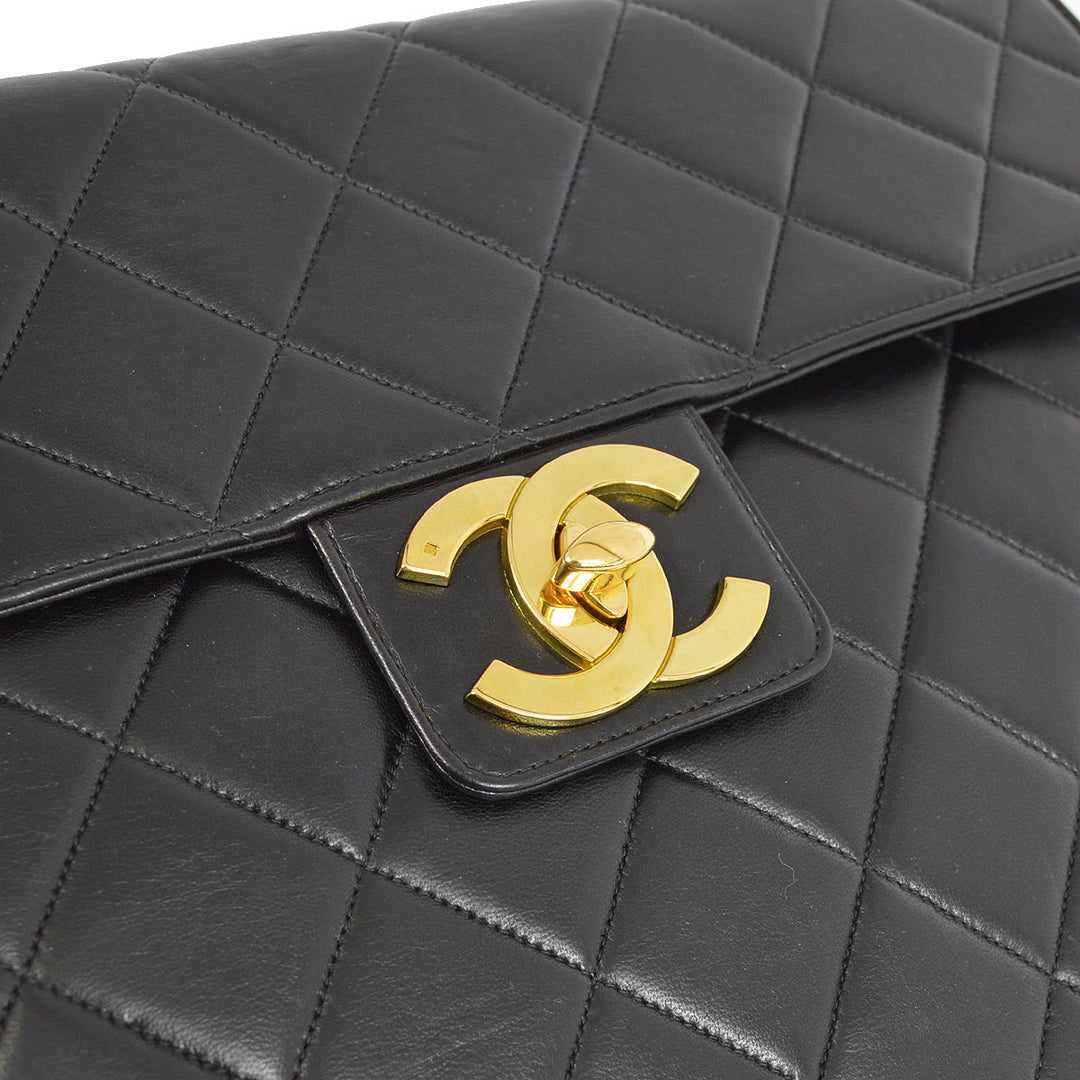 Top Quality Chanel Black Lambskin Briefcase Business Handbag