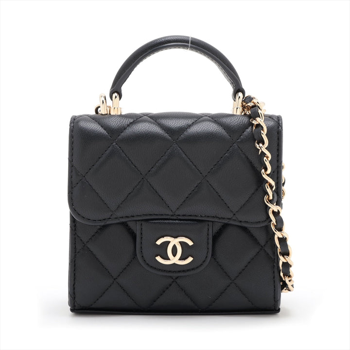 Top Quality Chanel Lambskin  Chain Shoulder Bag Black G