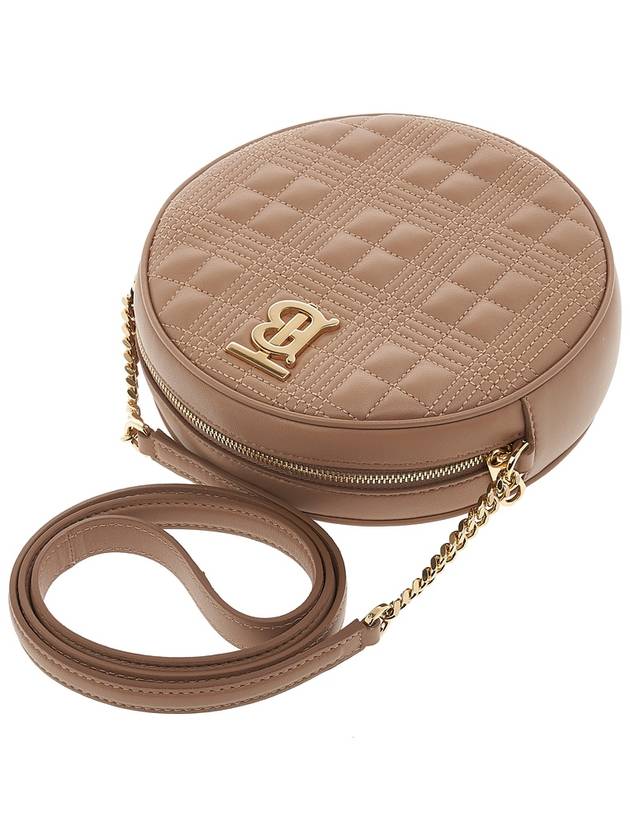 Burberry Louise Logo Quilted Cross Bag Beige
