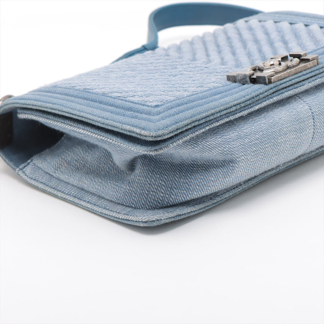 Top Quality Chanel Blue Denim Chain Shoulder Bag