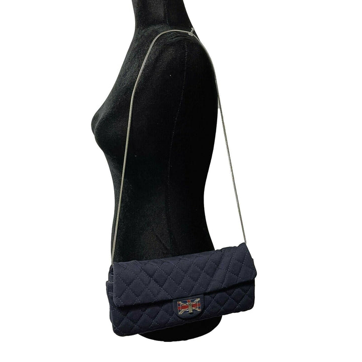 Chanel - 2008 Paris London Union Jack - Navy Blue New Clutch / Shoulder Bag