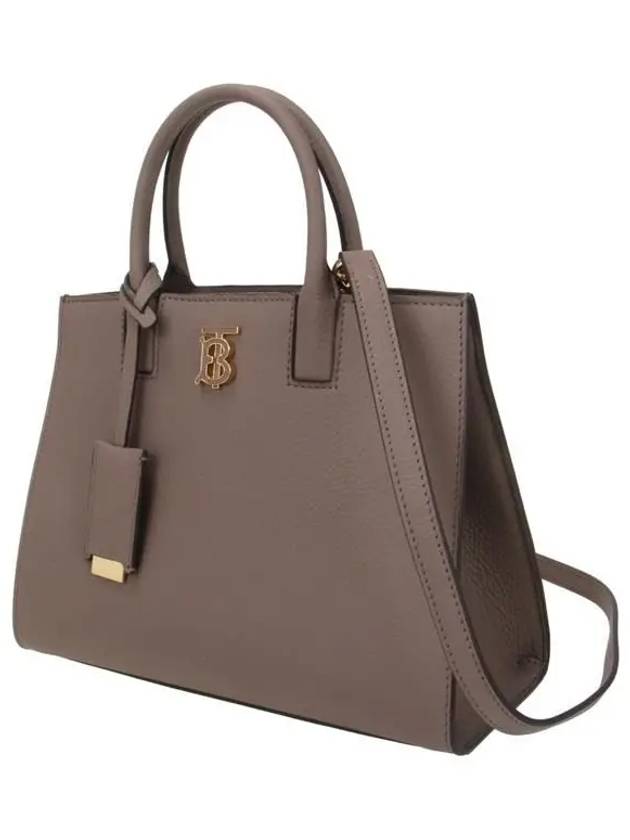 Burberry Francis Leather Mini Tote Bag Light Saddle Brown